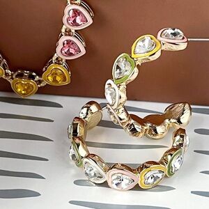 Park Lane CANDY HEARTS Earrings February Sparkle Box Pastel Hoops NWT NIB